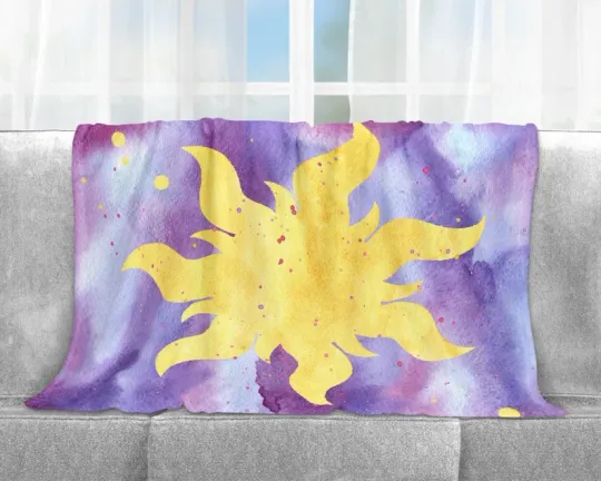 Discover Tangled Blanket, Tangled Sun Blanket, Disney Movie Cartoon Fleece Blanket