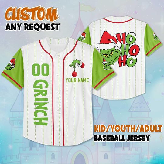 Discover Custom The funny character Christmas Baseball Jersey, funny character Christmas Jersey, Holiday Christmas Team Outfit, Birthday Gift