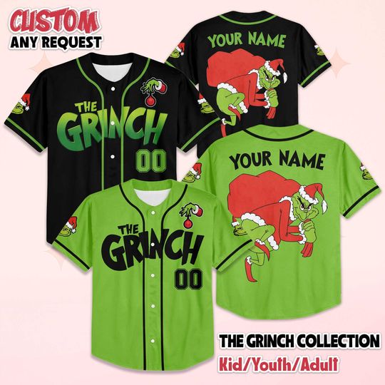Discover Custom funny character Baseball Jersey, The funny character Christmas Jersey, Holiday Christmas Team Outfit, Funny Xmas Gift for Fans