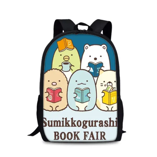 Discover Sumikkogurashi Cartoon Backpack Cute for Boys Girls School Travel 17 Inch