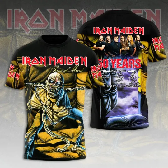 Iron Maiden Inspired Run For Your Lives World Tour 2025 3D T-Shirt