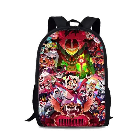 Discover Alastor Hazbin Hotel Cartoon Backpack Cute for Boys Girls School Travel 17 Inch