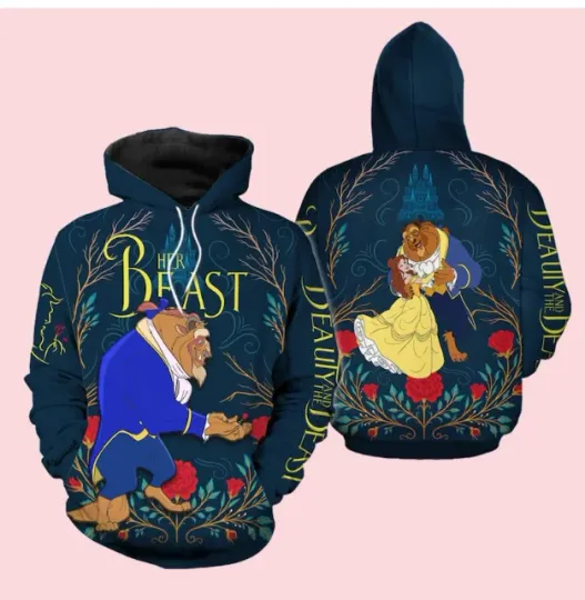 Discover Disney Beauty And The Beast Her 3D HOODIE HALLOWEEN GIFT US SIZE CHRISTMAS GIFT