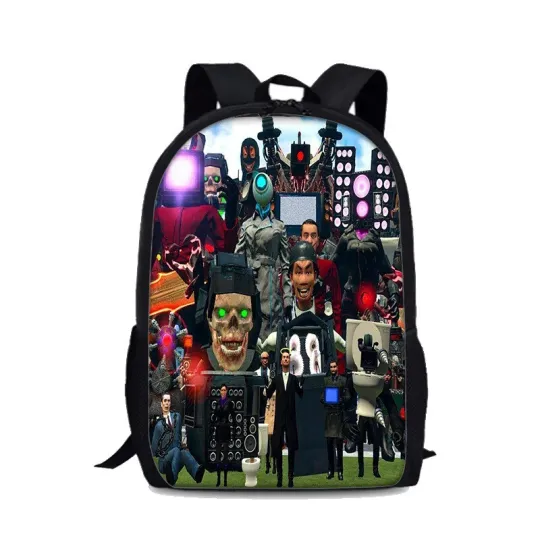 Discover Skibidi Toilet Zombie Universe Cartoon Backpack Cute for Boys Girls 17 Inch