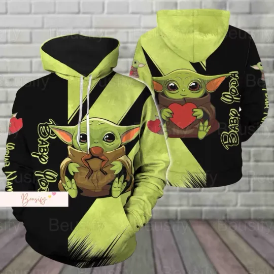 Discover Custom Yoda 3D HOODIE Halloween Gift Best Price Christmas Gift Us Size