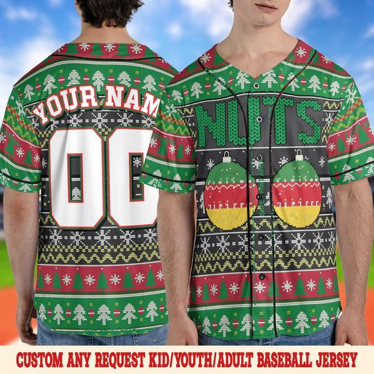 Discover Chest And Nuts Couples Christmas Baseball Jersey/Christmas Couple Jersey/Holiday Matching Jersey/Funny Christmas Chestnuts Jersey OHWF04