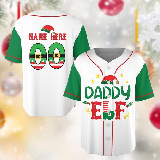 Discover Personalized Daddy Christmas Family Baseball Jersey Youth Baseball Jersey, Christmas Baseball Jersey, Christmas Gift For Son, Dad Gift