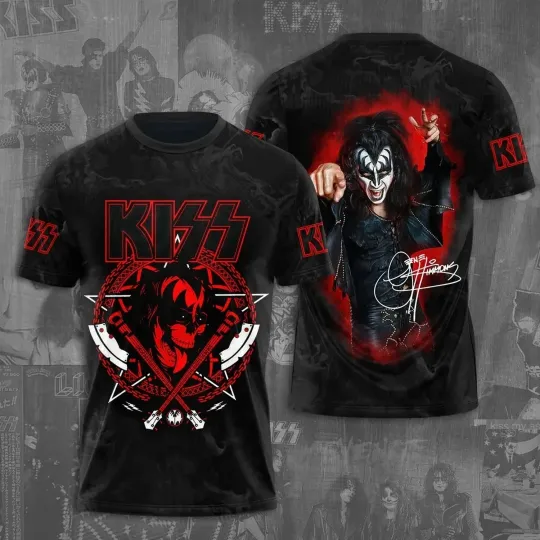 Discover Kiss Rock Band 3D Print T Shirts