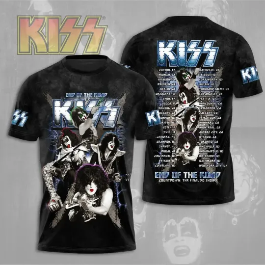 Discover Kiss Rock Band 3D Print T Shirts