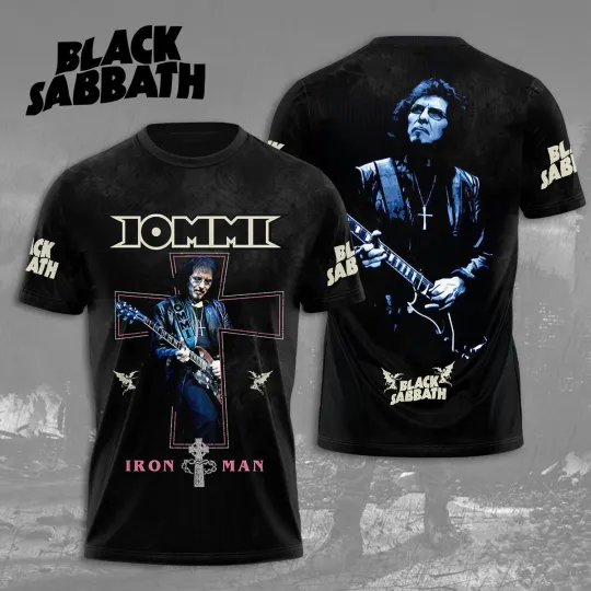 Tony Iommi “Iron Man” Inspired 3D T-Shirt -Black Sabbath Tribute Tee