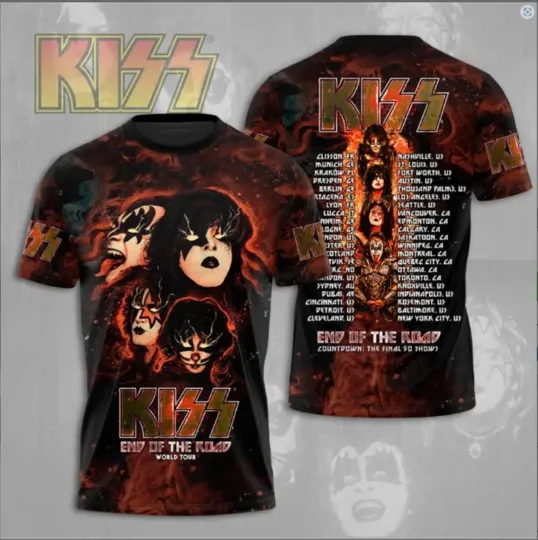 Discover Kiss Rock Band 3D Print Short Sleeve O-Neck T Shirts - 20 Designs - Brand New5