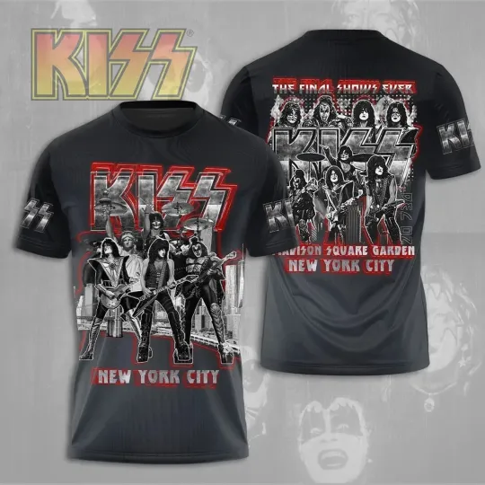 Kiss Rock Band 3D Print Short Sleeve O-Neck T Shirts - 20 Designs - Brand New