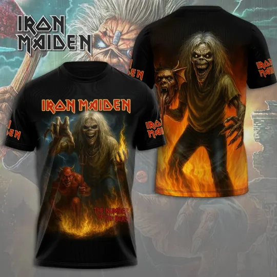 Iron Maiden Inspired Run For Your Lives World Tour 2025 3D T-Shirt