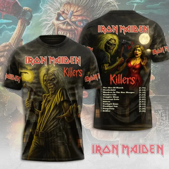 Iron Maiden Inspired Run For Your Lives World Tour 2025 3D T-Shirt