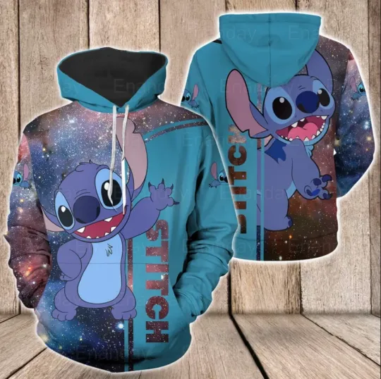 Discover Stitch Galaxy 3D HOODIE Halloween Gift Best Price Christmas Gift Us Size