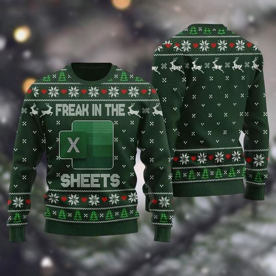 Discover Freak In The Sheets Spreadsheets Ugly Sweater, Accountant Christmas Sweater, Funny Excel Holiday Sweater For Men Women, Bookkeeper Gift