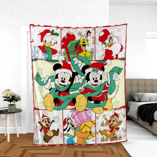 Discover Mickey Minnie Disney Christmas Blanket, Mickey Fleece Blanket