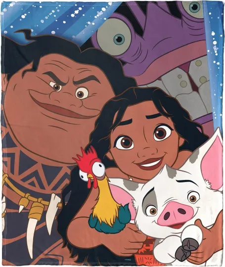 Discover Moana Group Disney 100 DisneyFriends Fleece Blanket