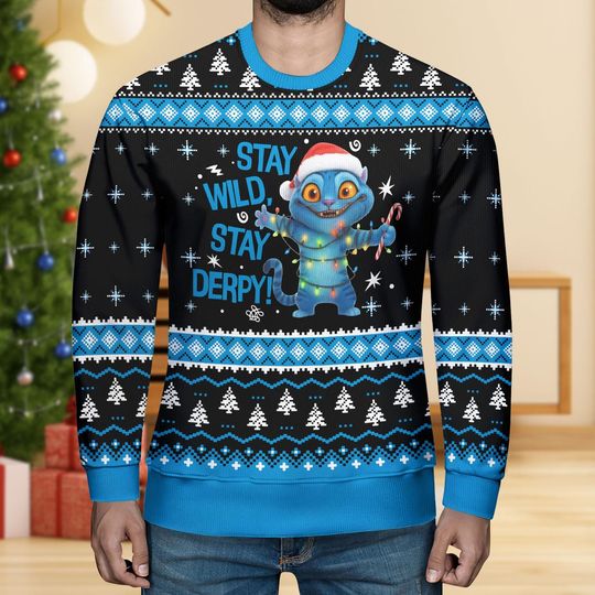 Discover Blue Tiger Santa Ugly Christmas Sweater, Blue Tiger Xmas Sweater, Funny Santa Holiday Sweater, Xmas Gift