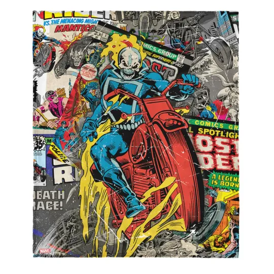 Discover Disney Marvel Ghost Rider Comic Cozy Fleece Blanket