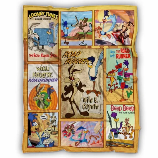 Wile E. Coyote And The Road Runner Blanket, Looney Tunes Fleece Blanket Gift