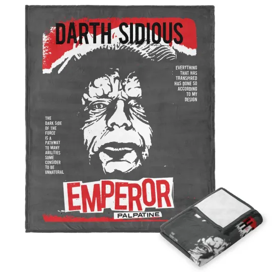Discover Disney Star Wars Darth Sidious Cozy Fleece Blanket