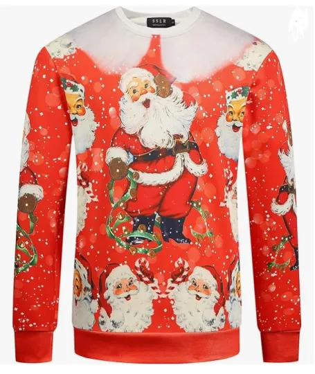 Discover SSLR Men's/Unisex Ugly Christmas Holiday  Sweatshirt