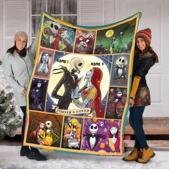 Discover Personalized Jack And Sally Forever & Lover Nightmare Before Fleece Blanket