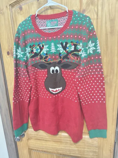 Discover Ugly Christmas Sweater Men’s Reindeer Size XXL