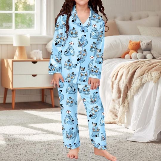 Discover Kpop Tiger Demon Hunter Silky Satin Pajama Set For Women And Kids, Kpop Zoey Mira Rumi Pajamas, Kpop Fan Gift, Huntrix Kpop Pjs, Kpop Gift