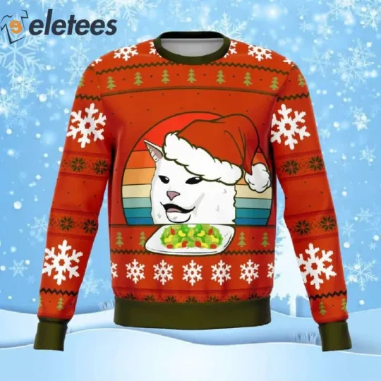 Discover Funny Cat Meme Ugly Christmas Sweater BS1SIXEA