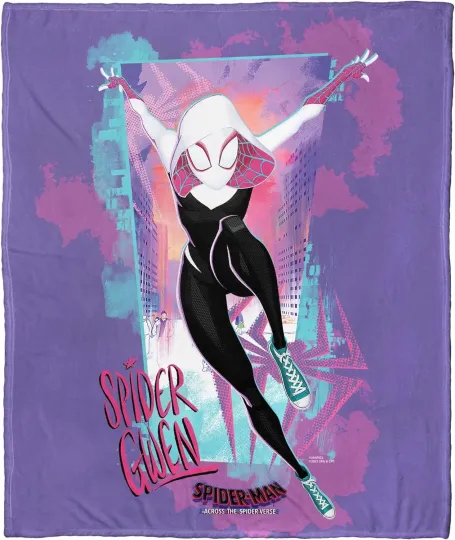 Discover Spider-Gwen Marvel Disney SuperHero DC Comics Fleece Blanket