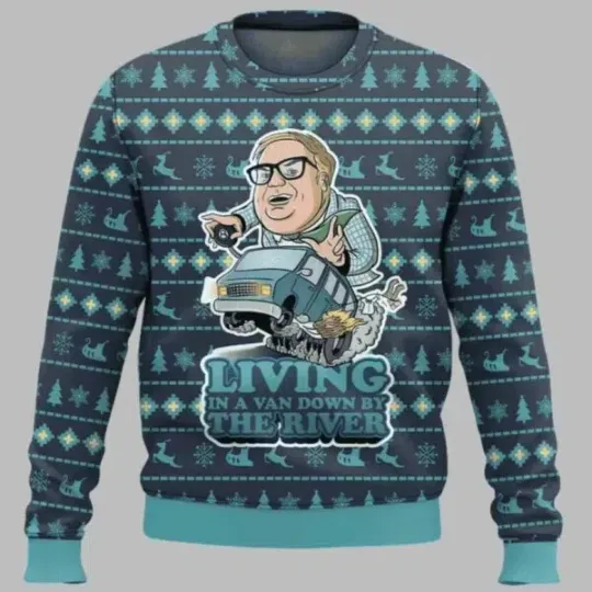 Matt Foley Living In A Van Down By The River Ugly Christmas Sweater
