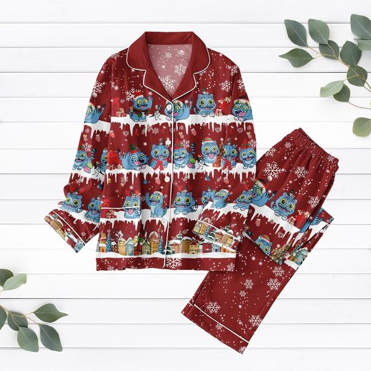 Derpy Tiger Christmas Pajamas, Blue Tiger Matching PJs, Kpop Tiger Cosplay Costume, Tiger Movie Pajamas Family, Movie Shirt, Xmas Gift