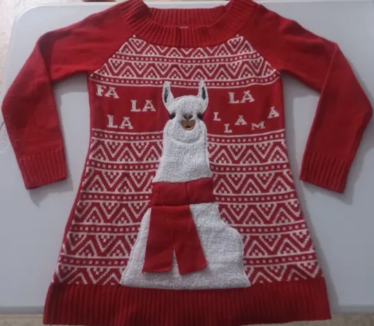 Discover FESTIVE LLAMA WOMENS UGLY CHRISTMAS SWEATER PARTY FUNNY Size Small