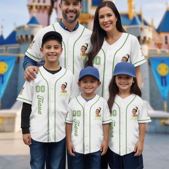 Discover Custom Tiana The Princess and The Frog Baseball Jersey, Disney Princess Baseball Shirt, Family Matching Shirt