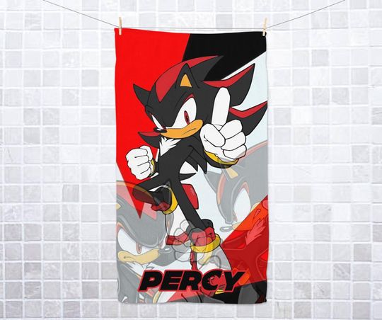 Discover Personalized Shadow Sonic the Hedgehog Hand Towel, Bath Towel For Kids