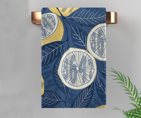 Discover Subtle FDT Hand Towel, Boho Lemon Banner