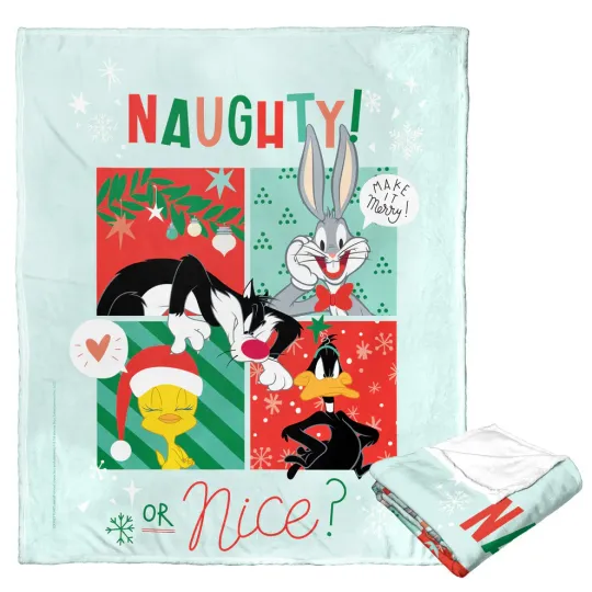 Warner Bros. Looney Tunes Naughty Or Nice Cozy Fleece Blanket