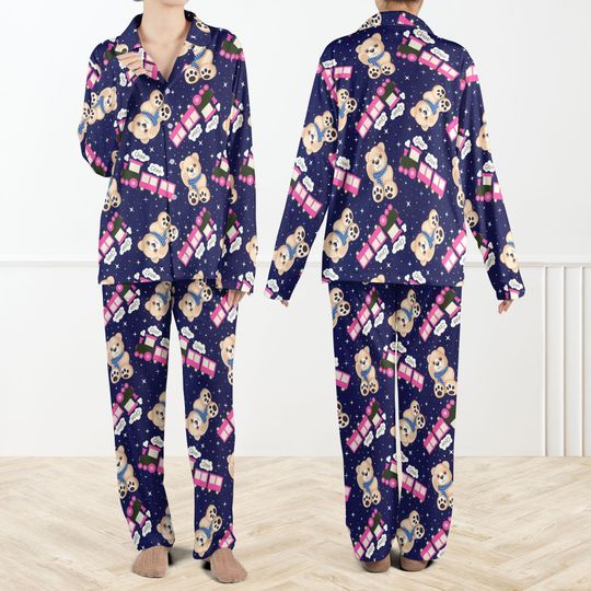 Rumi Choo Choo Pajamas For Women And Kids, Cute Train Bear Christmas Sleepwear, Fun Holiday PJs for Kids & Family, Kpop Loungewear Gift