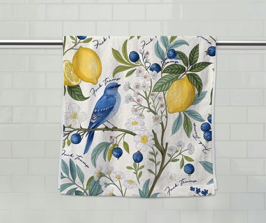 Discover Funny Subtle F Trump French Toile Hand Tea Towels, Kitchen Decor