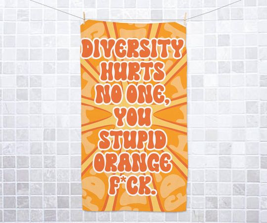 Discover FDT Funny Towel for Liberals, Subtle Political Statement Accent