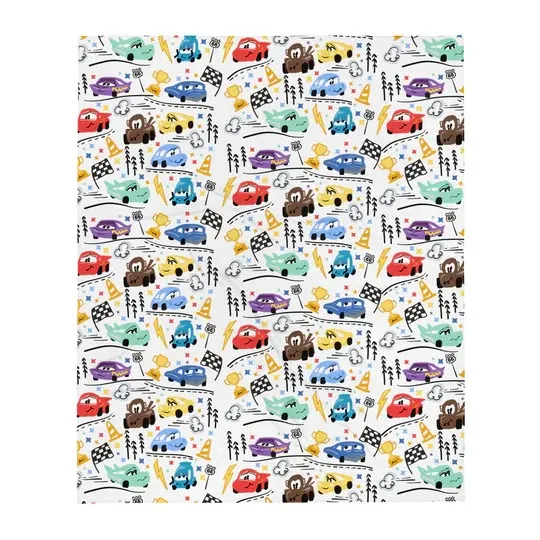 Discover Cars Disney Fleece Blanket Disney Throw  Lightning McQueen Disney Gift Blanket