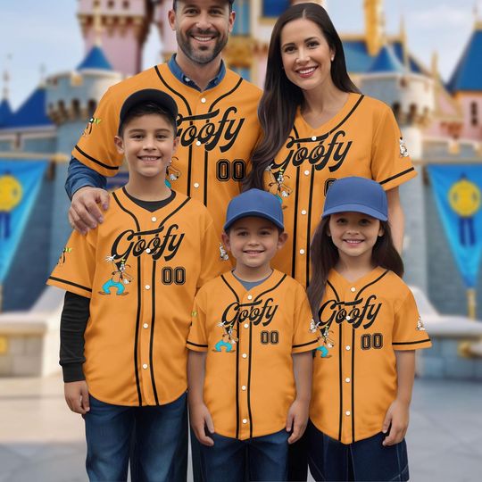 Discover Custom Disney Goofy Baseball Jersey, Disney Family Matching Shirt, Cartoon Baseball Team Jersey, Baseball Gift