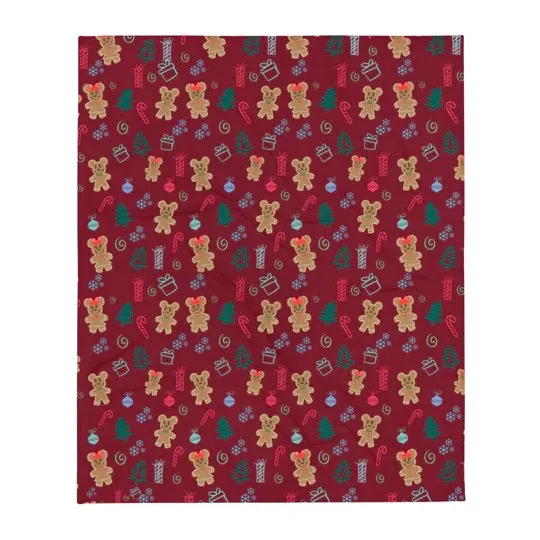 Discover Gingerbread Mickey And Minnie Fleece Disney Throw Fleece Blanket