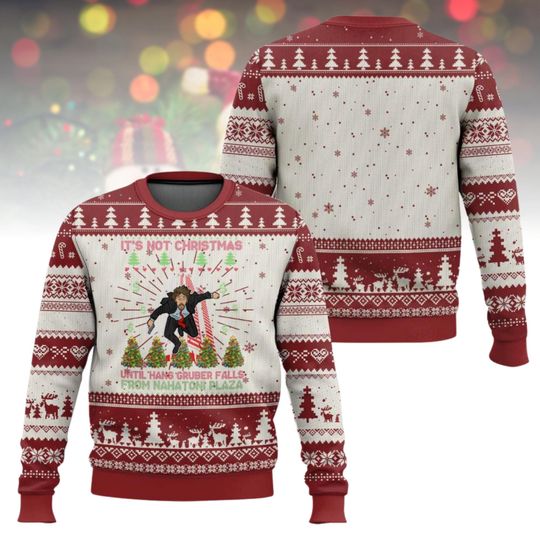 Discover Nakatoni Plaza Ugly Christmas Sweater, Funny Xmas Sweater, Movie Lover Ugly Sweater,  Christmas Gift, Action Movie Sweater For Men