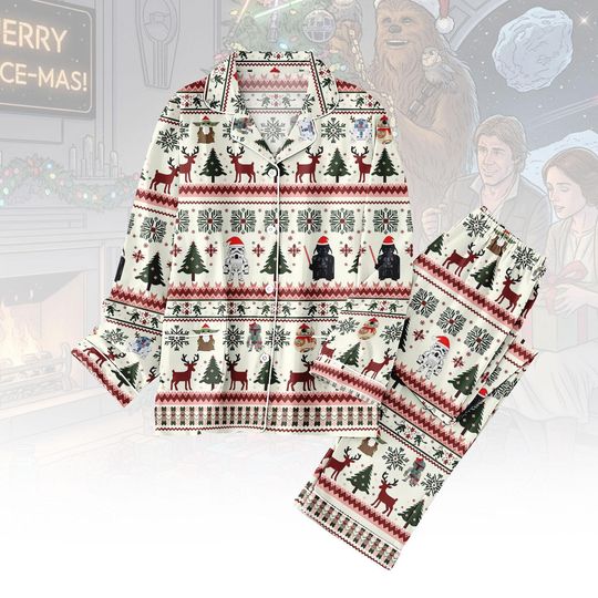 Discover Star Wars Christmas Pajamas Set, The Clone Droid Matching Holiday Pajamas, Disney Xmas Loungewear, Funny Santa Robots Pajamas For Kids