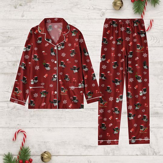 Discover Sussie Bird Christmas Pajamas, Sussie Santa Woman Pajamas, Sussie Bird Xmas Pajamas, Christmas Gift