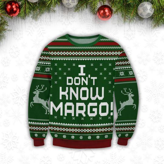 National Lampoon Vacation Sweater, Lampoon Christmas Ugly Sweater, I Dont Know Margo Ugly Xmas Sweater, Griswold Family Sweater