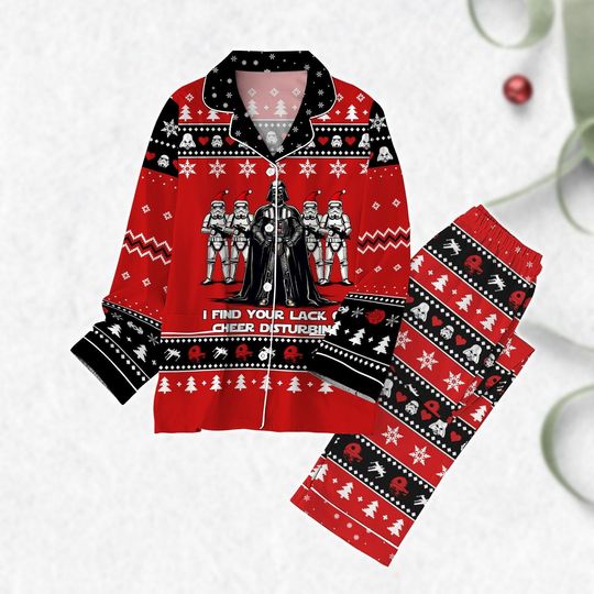 Discover Darth Vader Christmas Pajamas Set, Stormtrooper Holiday Pajamas, Star Wars Xmas Pajamas For Women Kids, Disney Loungewear, Xmas Gifts